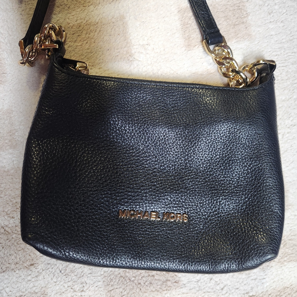 Michael Kors Black and Gold Shoulder Bag